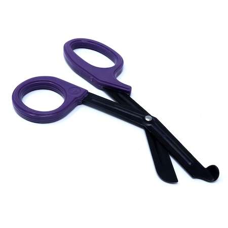 A2Z Scilab Purple Handle with Fluoride Coated Black Blades Trauma Shears 7.25" A2Z-ZR169